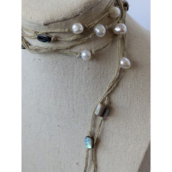 Twine Necklace With Pearls And Gems - Picture 2 of 3